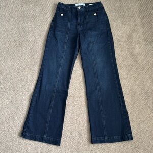 Sam Edelman Dark Indigo Wide Leg Jeans